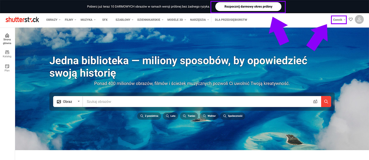 Shutterstock darmowy okres próbny | Fotografia Stockowa