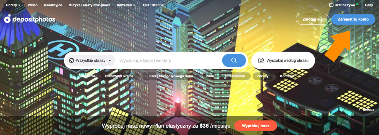 Rabat Depositphotos na plany abonamentowe i zakupy na żądanie | Fotografia Stockowa