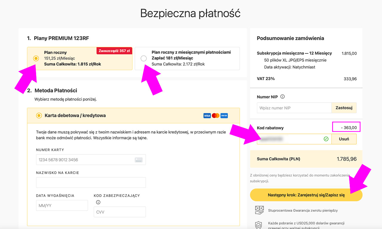 Kod rabatowy 20% na subskrypcje 123RF | Fotografia Stockowa